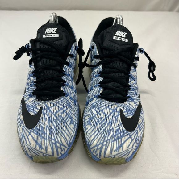 Nike Air Max 2016 Running Shoes Womens 8.5 White Blue Breathable Mesh 818101 400 - Picture 2 of 9